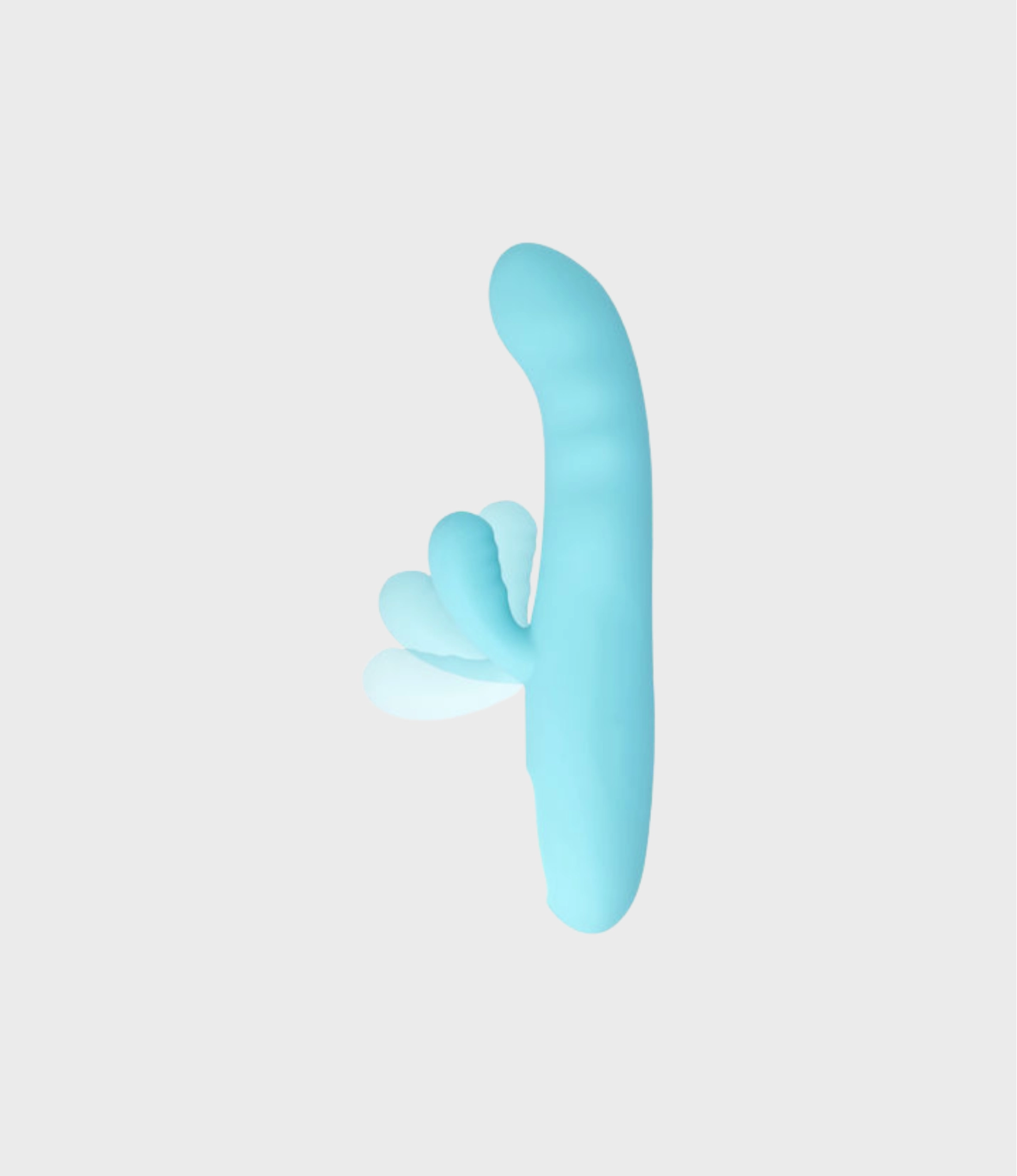 Vibrador rabbit Mia Eiffel azul turquesa, vista de perfil