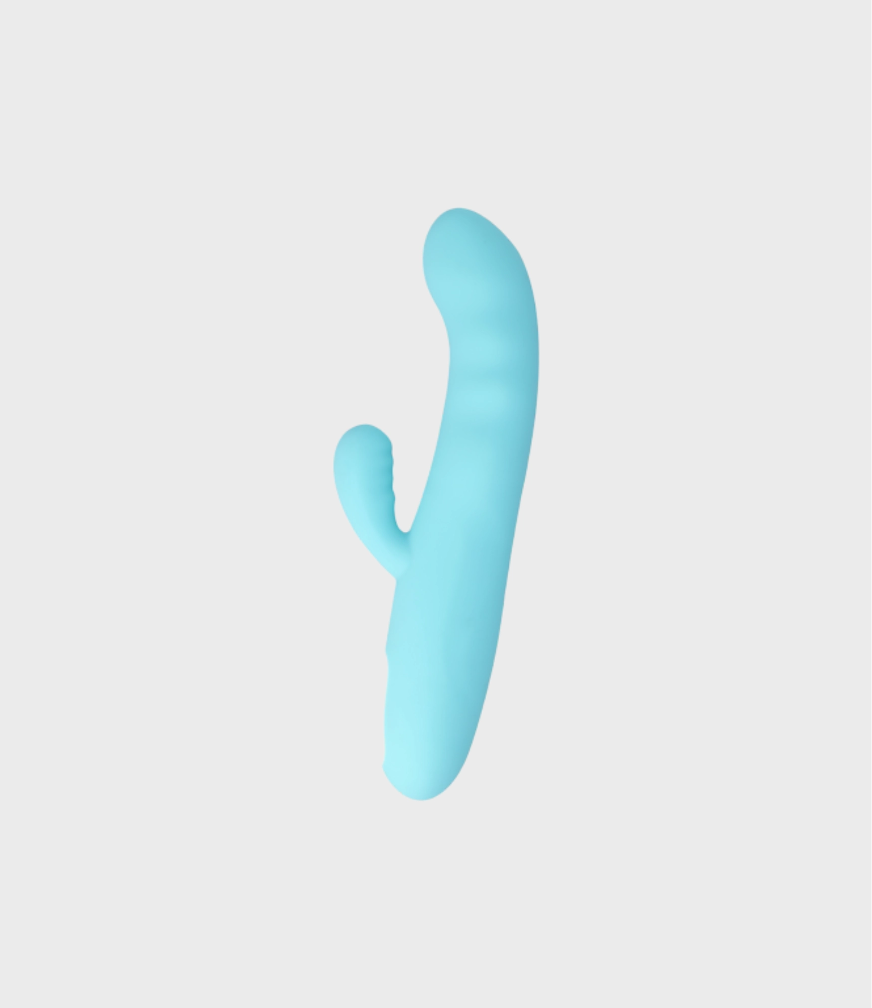 Vibrador rabbit Mia Eiffel azul turquesa, vista lateral completa