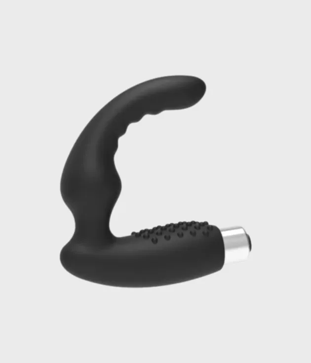 Vibrador prostático Addicted Toys negro, vista en ángulo alternativo