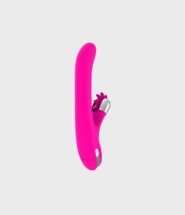Vibrador Diversia Bunny Rotation en perfil, brazo estimulador de clítoris