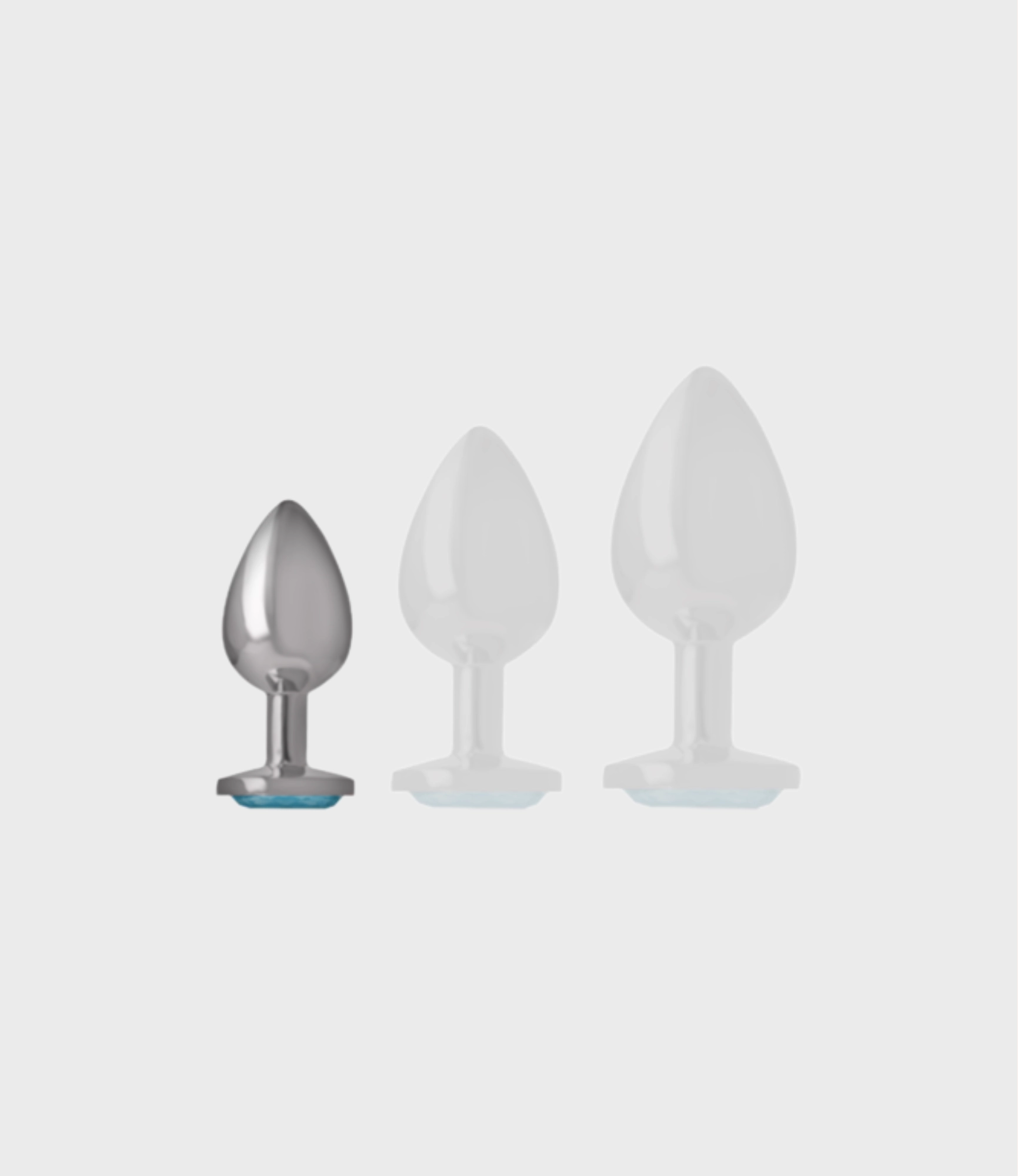 Comparación de tallas del plug anal Intense, talla S resaltada