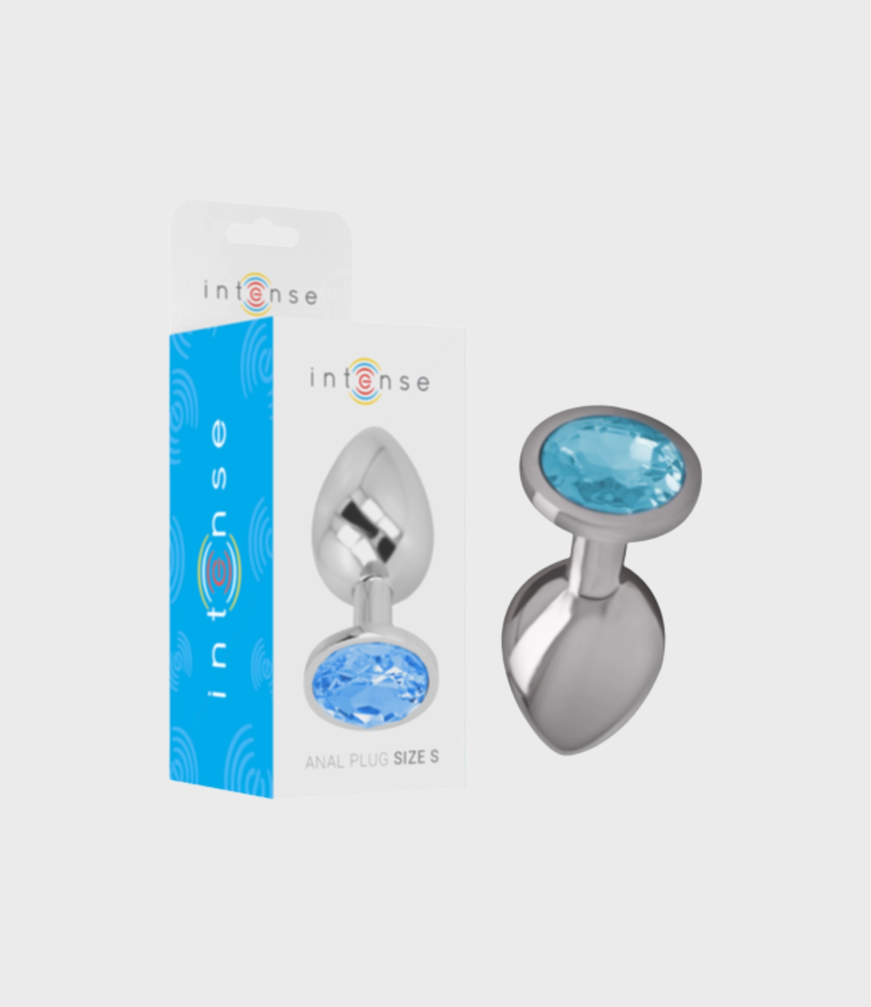 Plug anal Intense junto a su caja original, talla S