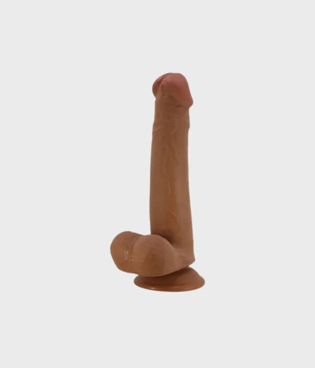 Dildo Pretty Love Tallen visto desde ángulo trasero con base de ventosa